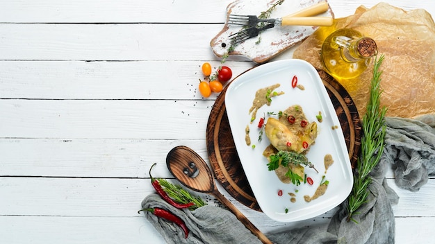 Talerz domowego jedzenia